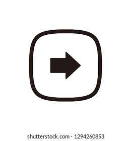 Right arrow icon sign symbol