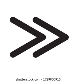 Diseño de vectores de signo de icono de flecha derecha