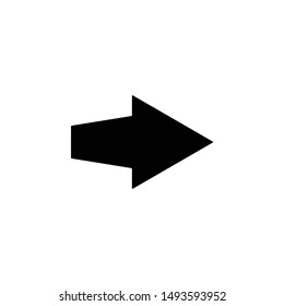 Right arrow icon. Simple glyph, flat vector of arrows icons for UI and UX, website or mobile application