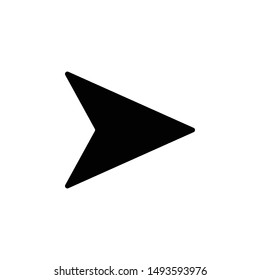 Right arrow icon. Simple glyph, flat vector of arrows icons for UI and UX, website or mobile application