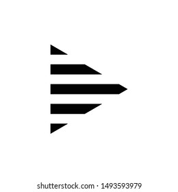 Right arrow icon. Simple glyph, flat vector of arrows icons for UI and UX, website or mobile application