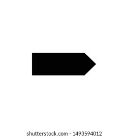 Right arrow icon. Simple glyph, flat vector of arrows icons for UI and UX, website or mobile application