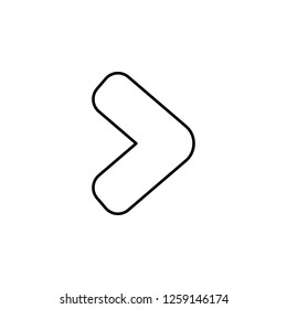 right arrow icon. Simple outline vector of Arrow set icons for UI and UX, website or mobile application