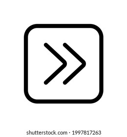 Right arrow icon with square style