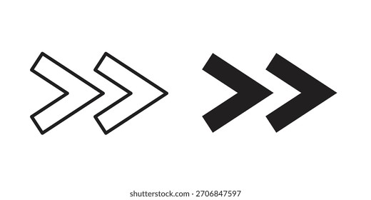 Símbolo de icono de flecha derecha para diseños de logotipo, Web y App.