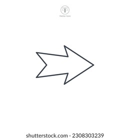 Right Arrow icon symbol template for graphic and web design collection logo vector illustration