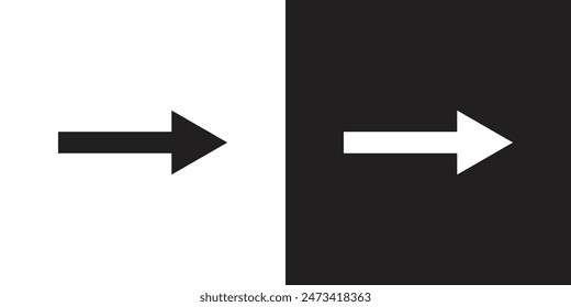 Right arrow icon symbol vector for website and app