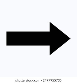 Right Arrow Icon Symbol. Right Arrow Icon Vector. Isolated Silhouette Vector Icon.