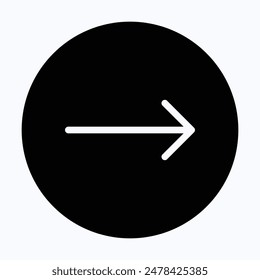 Right Arrow Icon Symbol. Right Arrow Icon Vector. 