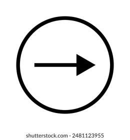 Right Arrow Icon Symbol. Right Arrow Icon Vector.