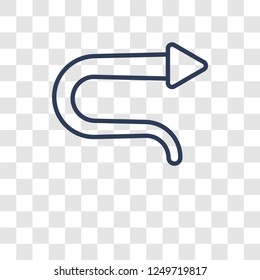 Right arrow icon. Trendy Right arrow logo concept on transparent background from User Interface and Web Navigation collection