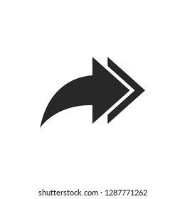 Right arrow icon vector