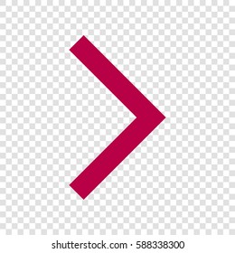 Right arrow icon. Vector. Bordo icon on transparent background.