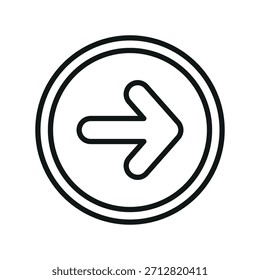 Plantilla de diseño de Vector de icono de flecha derecha