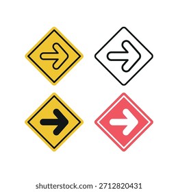 Plantilla de diseño de Vector de icono de flecha derecha