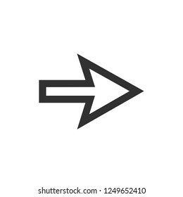 Right Arrow Icon, vector illustration isolated on white background