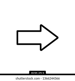 Right Arrow Icon Vector Illustration Logo Template