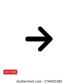 icono de flecha derecha. Ilustración del vector EPS 10.