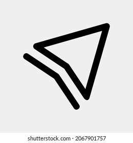 Icono de flecha derecha ilustración vectorial en estilo de línea, uso para presentación de aplicaciones móviles del sitio web