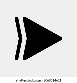 Right arrow icon vector illustration in solid style, use for website mobile app presentation