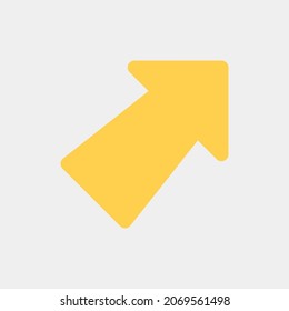 Up right arrow icon vector illustration in flat style, use for website mobile app presentation