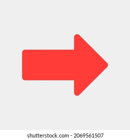 Icono de flecha derecha ilustración vectorial en estilo plano, uso para presentación de aplicación móvil del sitio web