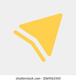 Up right arrow icon vector illustration in flat style, use for website mobile app presentation