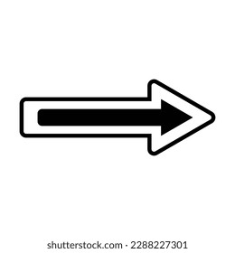 icono de flecha derecha, vector derecho, ilustración de flecha