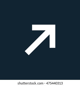 Up right arrow icon Vector Illustration Image Web Material icon  Flat 