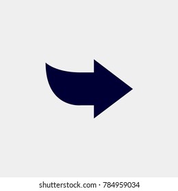 right arrow icon, Vector illustration.