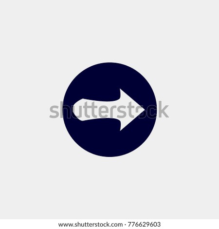 right arrow icon, vector illustration
