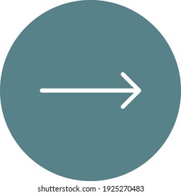 Right, arrow icon vector image. Can also be used for arrows and signs. Suitable for use on web apps, mobile apps and print media.