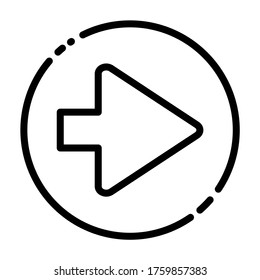 Right arrow icon vector for mobile apps user interface