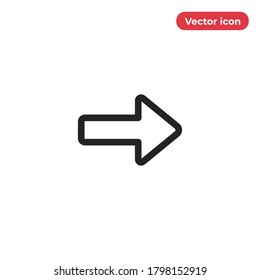Vector de icono de flecha derecha. Siguiente signo