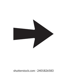 Right arrow icon vector. Next icon sign symbol vector. Move forward icon vector icon illustration isolated on white background