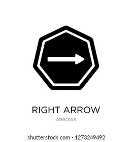 right arrow icon vector on white background, right arrow trendy filled icons from Arrows collection, right arrow simple element illustration