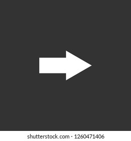 right arrow icon vector. right arrow sign on black background. right arrow icon for web and app