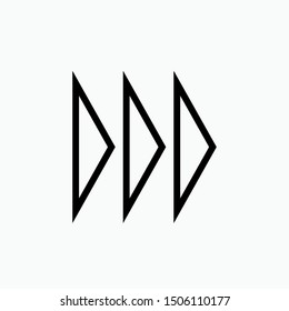 Right Arrow Icon - Vector, Sign and Symbol for Design, Presentation, Website or Apps Elements. 