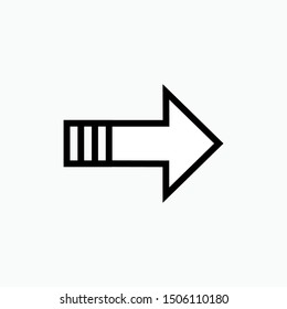 Right Arrow Icon - Vector, Sign and Symbol for Design, Presentation, Website or Apps Elements. 