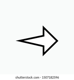Right Arrow Icon - Vector, Sign and Symbol for Design, Presentation, Website or Apps Elements. 