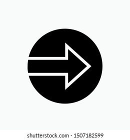 Right Arrow Icon - Vector, Sign and Symbol for Design, Presentation, Website or Apps Elements. 