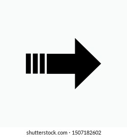 Right Arrow Icon - Vector, Sign and Symbol for Design, Presentation, Website or Apps Elements. 