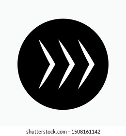Right Arrow Icon - Vector, Sign and Symbol for Design, Presentation, Website or Apps Elements. 