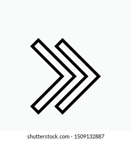 Right Arrow Icon - Vector, Sign and Symbol for Design, Presentation, Website or Apps Elements. 