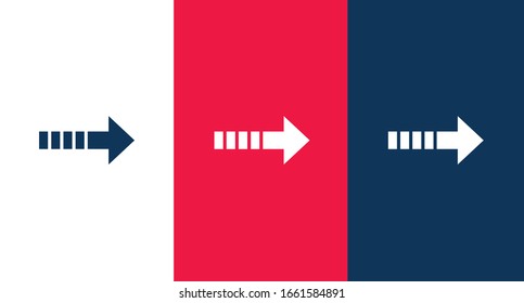 Signo vectorial de icono de flecha derecha