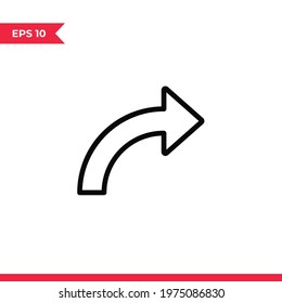 Right arrow icon vector. Right arrow sign