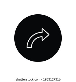 Vector de icono de flecha derecha. Signo de flecha derecha
