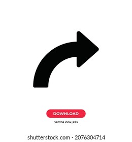 Right arrow icon vector. Right arrow sign