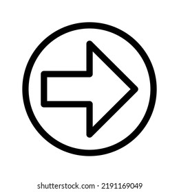 Icono de flecha derecha Ilustración de diseño de símbolo de vector