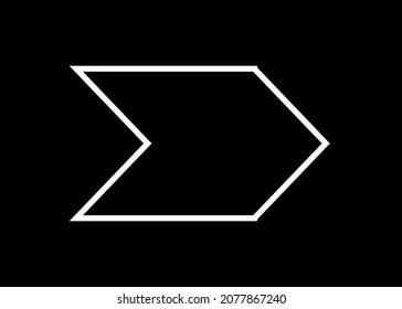 Right arrow icon, arrow icon vector in trendy flat style. Arrow icon image, arrow icon illustration isolated on black background.